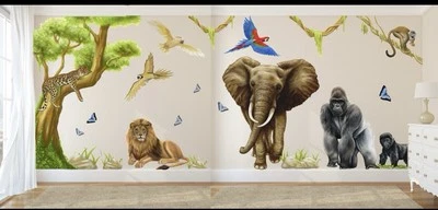 Juego completo de 2 paredes de selva Inspire Murals Foto 1 de 4