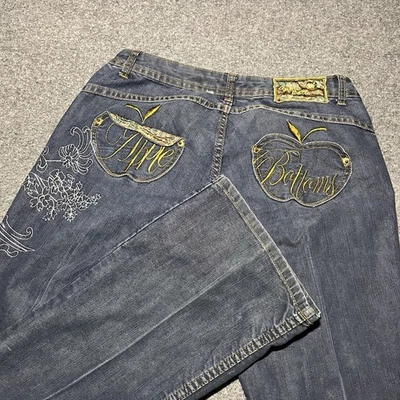Vintage Apple Bottoms Jeans Womens 7/8 Flare Bootcut Embroidered Denim Y2K - Image 1 of 4