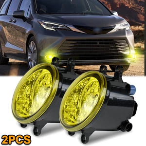 Pair LED Fog Lights Bumper Driving Lamps Bulb For TOYOTA SIENNA 2011-2020 3200K - Picture 1 of 10