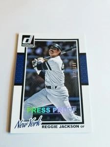 REGGIE JACKSON 2014 DONRUSS PRESS PROOF #72/199 YANKEES #188 - Foto 1 di 3