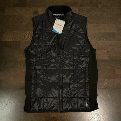 Chaleco negro Smartwool Corbet 120 para hombre nuevo con etiquetas talla mediana precio de venta sugerido por el fabricante $180 Foto 1 de 4