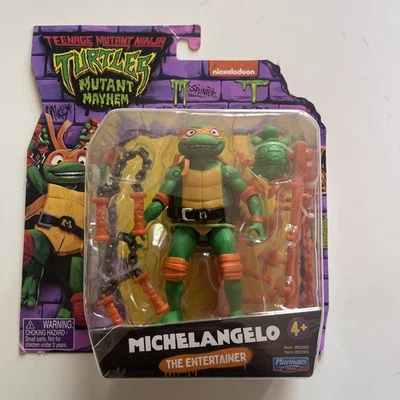 Teenage Mutant Ninja Turtles TMNT Mutant Mayhem MICHELANGELO THE ENTERTAINER New - Image 1 of 2