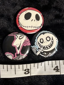 Pesadilla antes de Navidad 1" Botón Pin Lote Tim Burton Halloween - Imagen 1 de 9