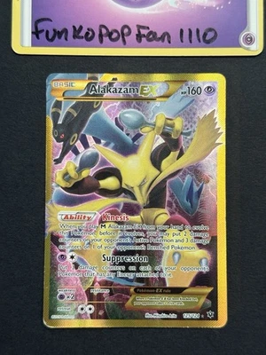 Alakazam EX Secret Rare Gold 125/124 Fates Collide Holo Pokemon Card - Image 1 of 2