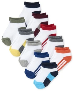 Baby Boys 10 Pack Ankle Socks Multi CLR 3T-4T - Picture 1 of 1