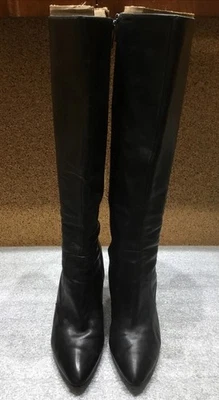 Botas 9M Y2K Hasta la Rodilla Cuero Vía Spiga Hechas en Italia Bruja Gótica Dinero Antiguo Foto 1 de 4