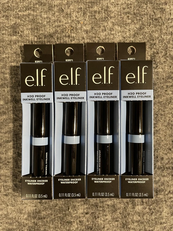 e.l.f. H2O Proof Inkwell Eyeliner Waterproof Black Bluebird 0.11oz Pack of 4 New - Image 1 of 4