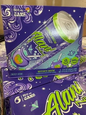 Paquete de 6 latas Alani Nu Witches Brew 12 oz edición limitada Foto 1 de 3