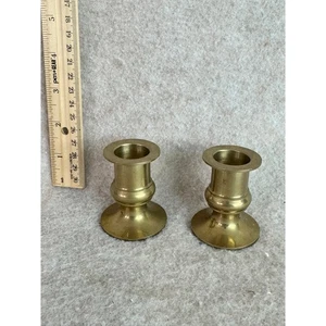 Vintage Albert Price Solid Brass Candlesticks Set of 2 Holder Made in Taiwan - Picture 1 of 3