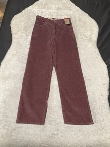 New Levi’s Ribcage Straight Ankle Corduroy Pants Size 28x27 High Rise NWT Purple - Picture 1 of 8