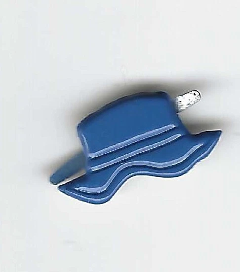 BLUE FLOPPY HAT SCRAPBOOKING DECORATIVE BRADS EYELET OUTLET8  PCS Foto 1 de 1