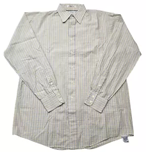 Burberry's Of London Men 15-34 Cotton Long Sleeve Casual Shirt Blue Yellow Check - Picture 1 of 6