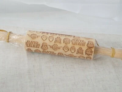 Star Wars Wooden Wood Rolling Pin for Baking Embossed Cookies - Image 1 of 4