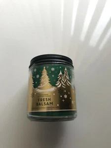 NEW BATH & BODY WORKS FRESH BALSAM SMALL 1-WICK 7 OZ.SCENTED CANDLE - Picture 1 of 2