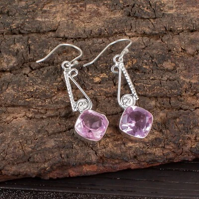 Handmade 925 Sterling Silver Jewelry Pendant Morganite Gemstone Pendant For Gift - Image 1 of 3