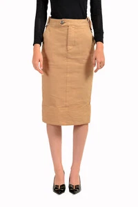 Dsquared2 Women's Beige Straight Pencil Skirt US S IT 40 - Picture 1 of 4