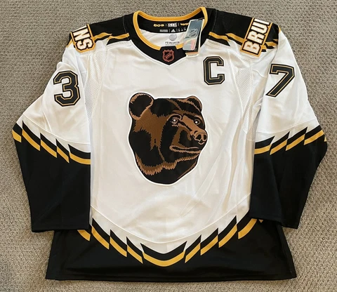 Patrice Bergeron Boston Bruins adidas Reverse Retro Authentic Jersey Size 52 New Cover