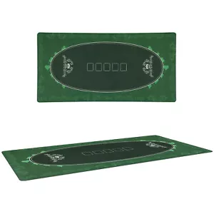 SPORTNOW 120 x 60 cm Poker Mat 6 Player Water-Resistant, Green - Picture 1 of 11