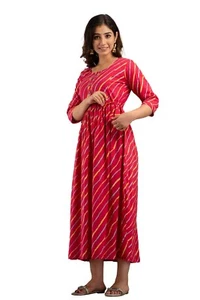 Maternity dress-Women's clothing & Formal wear Maxi Gown Nursing Dress Anarkali - Picture 1 of 6