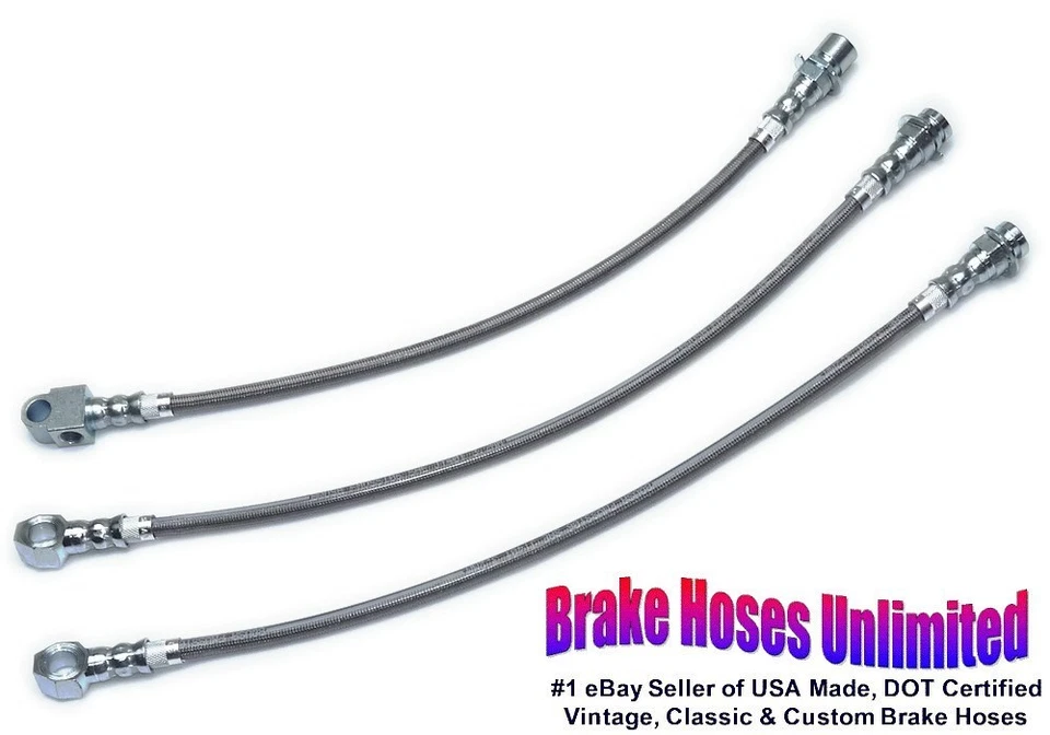 JUEGO DE MANGUERA DE FRENO INOXIDABLE Chevrolet Bel Air Station Wagon, 1971 1972 1973 Foto 1 de 1