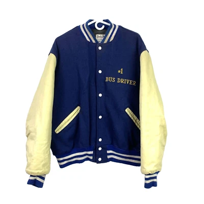 DeLong TMP Monarchs Hays Kansas #1 Bus Driver Wool Varsity Jacket Mens 50 - Image 1 of 4