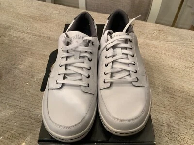 Callaway White/Navy Leather Golf Shoes M336-01 - SIZE 10 - Image 1 of 4