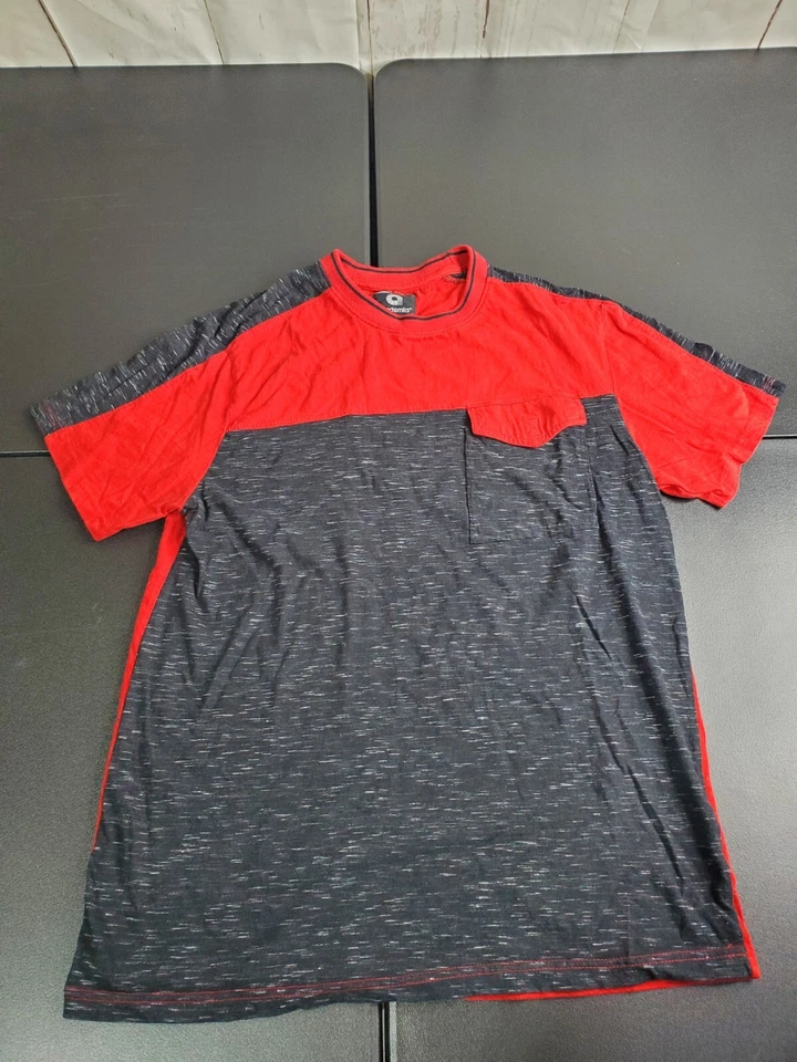 Camiseta de manga corta para hombre Akademiks rayas rojas/negras/blancas con logotipo talla grande Foto 1 de 4