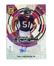 2023 Donruss Elite Will Anderson Jr. RC TURN OF THE CENTURY Purple Auto #03/10
