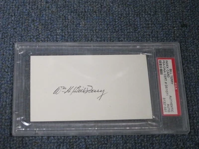 William H Bill Terry Autographed Index Card PSA DNA 2 - Image 1 of 3