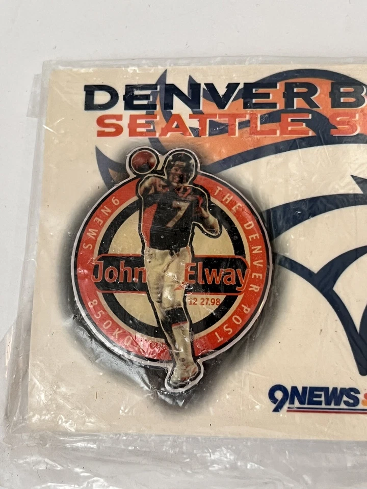 Pin 1998 Denver Broncos, Fundación John Elway, NFL Seattle Seahawks Super Bowl Foto 1 de 4