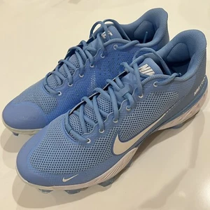 Men Nike Alpha Huarache Elite 3 Baseball Cleats Sky Blue UNC CZ4453-401 Sz 14 - Picture 1 of 8