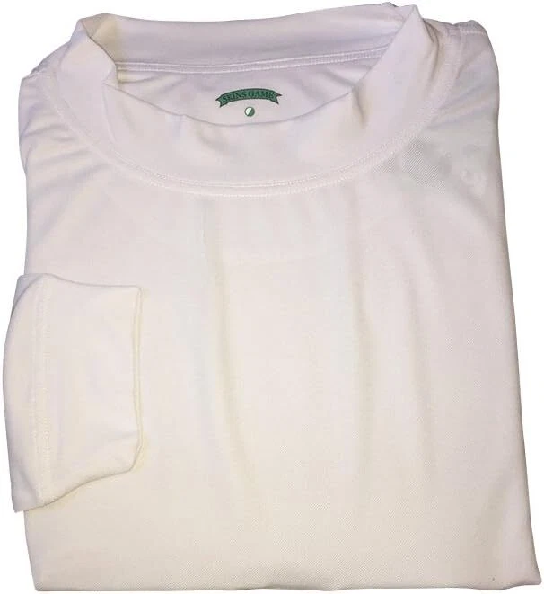 全新带标签 Skin Game Big and Tall 5XLT 5X 高白色 Mockneck 长袖套衫 T 恤 — 第 1/1 张图片