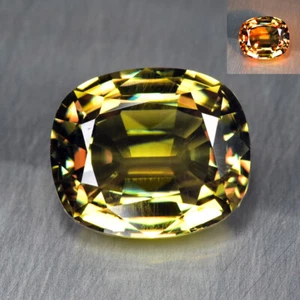 10.24Ct Cushion, Lovely Olive Green to Red Color Change Diaspore / Zul tanite - Picture 1 of 2