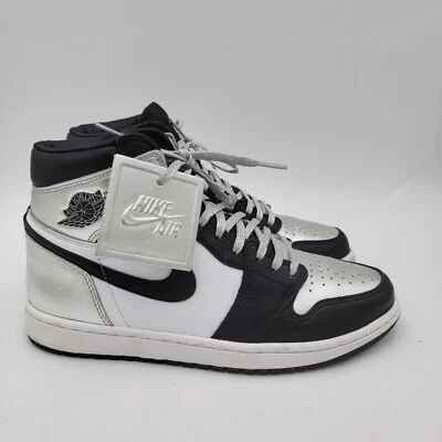 Tênis Nike Air Jordan 1 High OG biqueira prata preto CD0461-001 tamanho 9.5 - Imagem 1 de 4