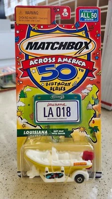 Matchbox Across America Louisiana Raft Boat With Trailer - Image 1 of 3