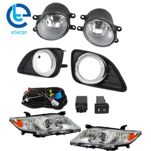 For 2010-2011 Toyota Camry Fog Lights w/Switch + Headlights Left+Right Halogen - Picture 1 of 14