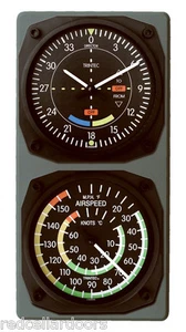 New TRINTEC VOR GLIDESCOPE Wall Clock with AIRSPEED Thermometer Console Set - Bild 1 von 4