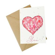'Love You' Wildflower Valentines Heart Card - Plantable & Eco-Friendly