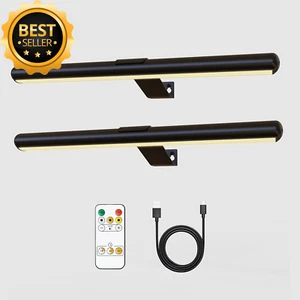 2pk Wireless 16" Picture Lights Rechargeable LED w/ Remote Dimmable Art Light - Picture 1 of 12