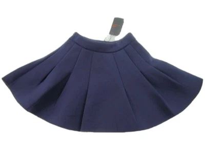 JOA Mujer Talla XS Azul Marino Corto Plisado Línea A Espuma Falda Cremallera Lateral NUEVO NUEVO CON ETIQUETAS Foto 1 de 4