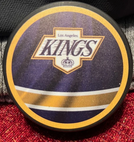 2021 Los Angeles Kings NHL Reverse Retro Dual Logo Souvenir Hockey Puck Cover