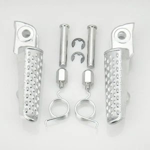 Motorcycle Front Footrest Footpegs For Honda CBR600RR 2003-2012 Silver - Picture 1 of 3