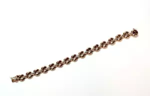 Damen Tennis Armband Gold über Sterling Silber 925 Diamantschliff 7,50" Vintage - Bild 1 von 7