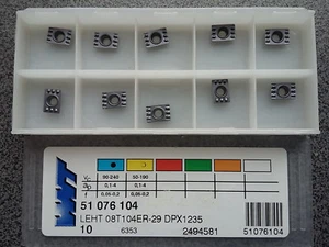 ¡VENTA! 10 x PLACAS DE CORTE REVERSIBLES WNT LEHT08T104ER-29 DPX1235 - Imagen 1 de 1