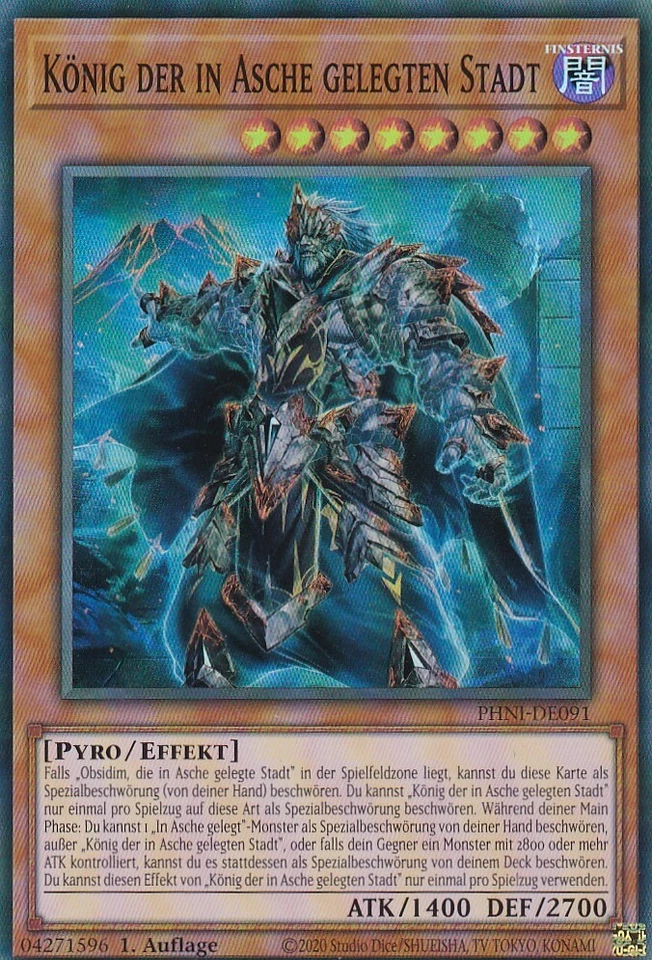 König der in Asche gelegten Stadt PHNI-DE091 Super Rare Phantom Nightmare Yugioh - Bild 1 von 1