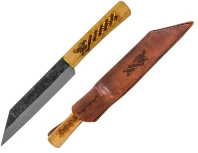 Cuchillo fijo Condor Norse Dragon 7" 1095HC hoja de acero mango de nogal americano Foto 1 de 3