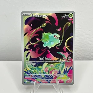 Bulbasaur 133/132 Mega Evolución Ilustración Raro Arte Completo Pokemon Juego de Cartas Coleccionables Casi Nuevo - Imagen 1 de 4