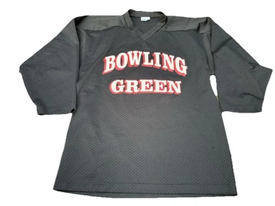 Camiseta deportiva de hockey vintage verde boliche de la Universidad Estatal BGSU para hombre talla pequeña contacto Foto 1 de 4