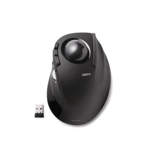 ELECOM M-DT1DRBK Trackball Mouse Index Finger 8 Buttons Tilt Function Wireless - Picture 1 of 8