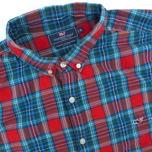 Vineyard Vines Slim Fit Tucker Shirt Mens XL Plaid Button Down Long Sleeve Whale - Picture 1 of 8